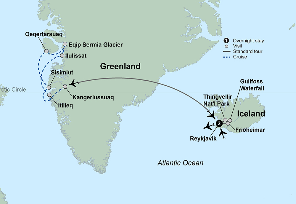 travel from iceland to greenland