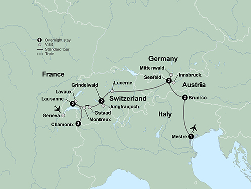switzerland itinerary alps dolomites