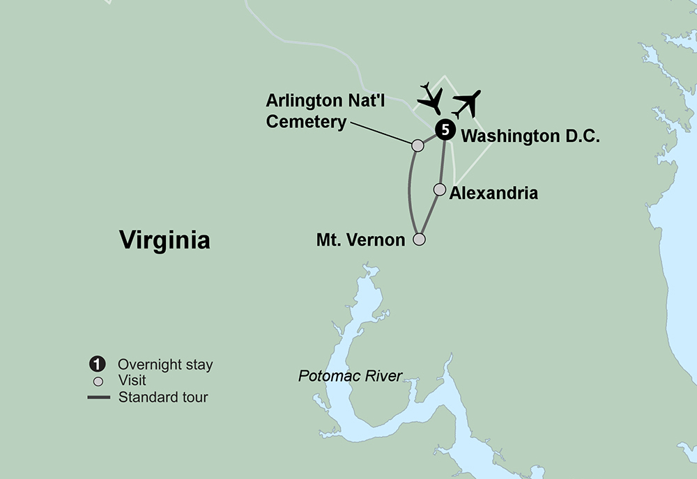 Spotlight on Washington, D.C. Itinerary Map