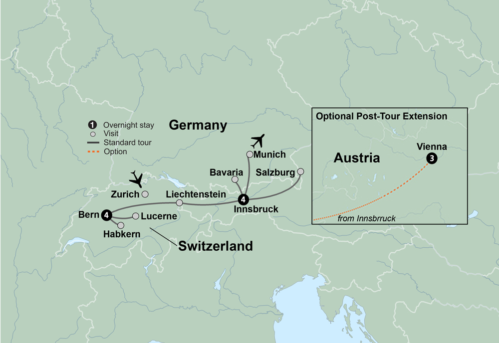 Discover Switzerland Itinerary Map