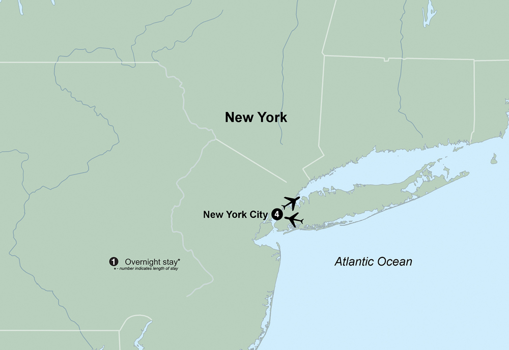 New York City Itinerary Map