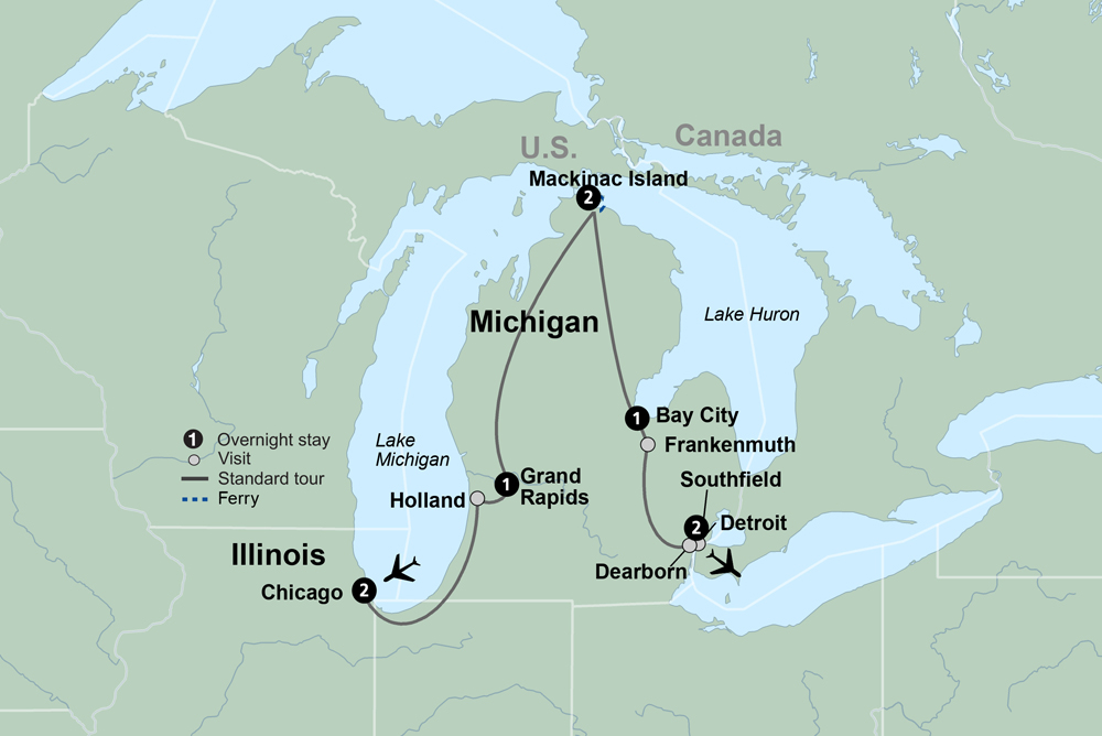 Mackinac Island Itinerary Map