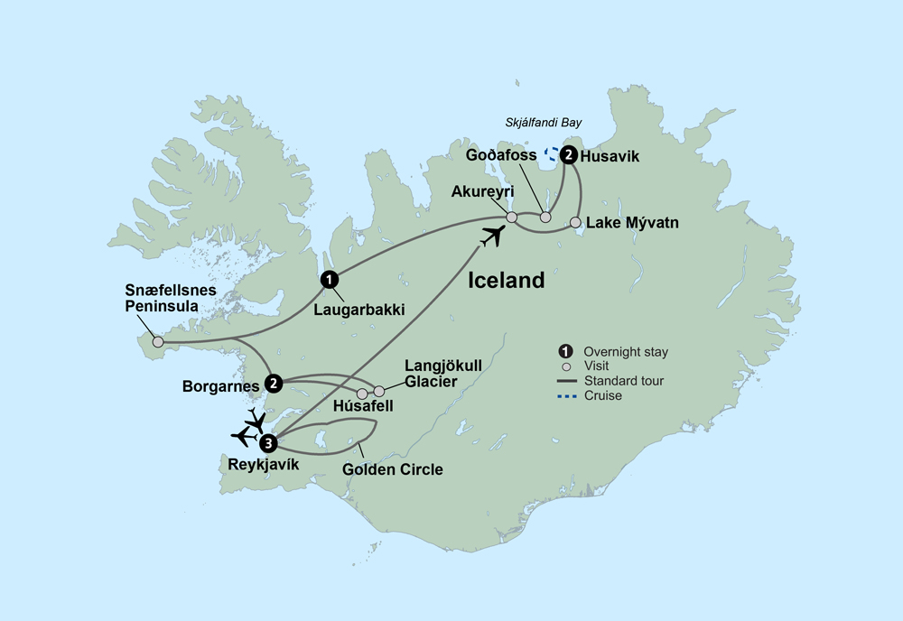 tourhub | Collette | Icelandic Adventure  | Tour Map