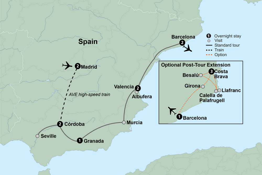 Journey through Spain: Madrid to Barcelona Itinerary Map