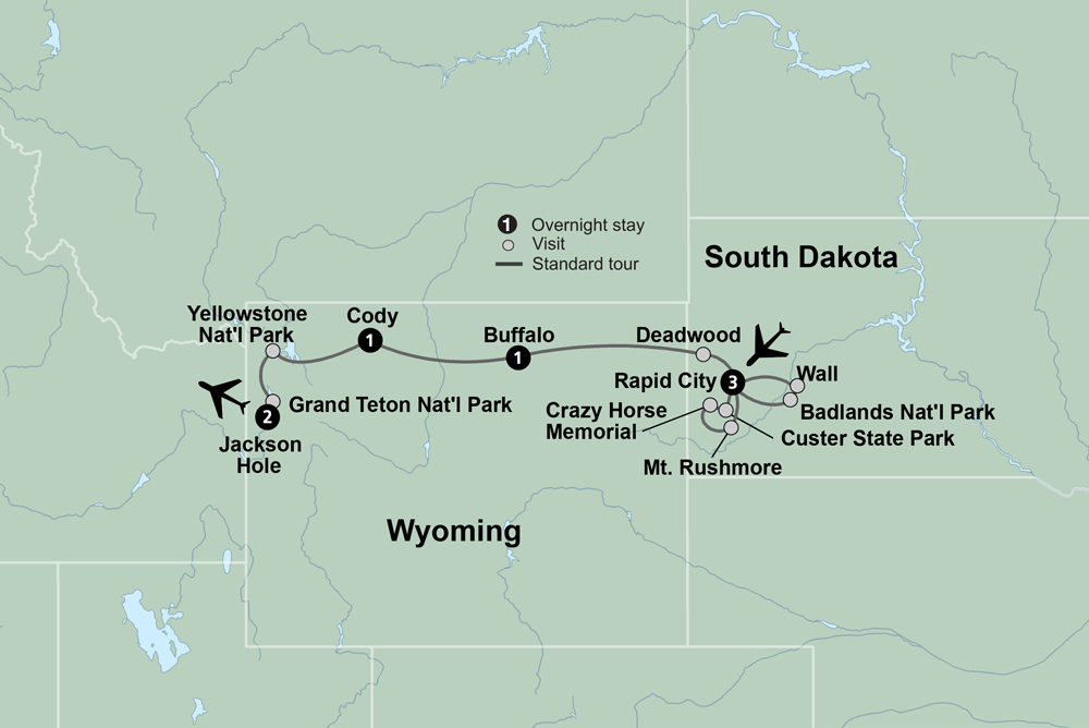 America's Cowboy Country Itinerary Map