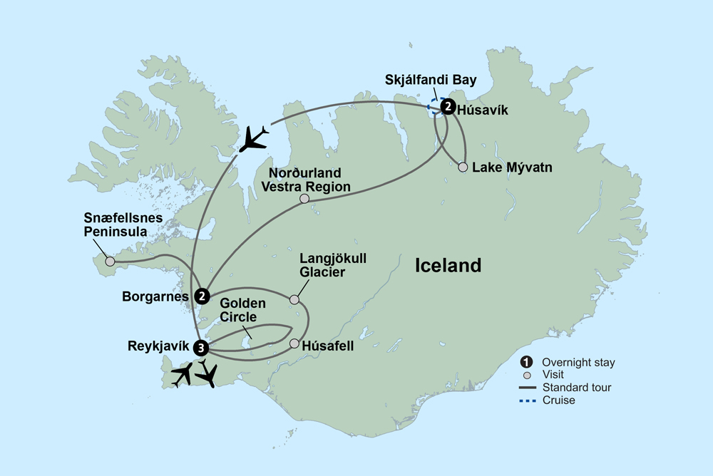 Best of Iceland Itinerary Map