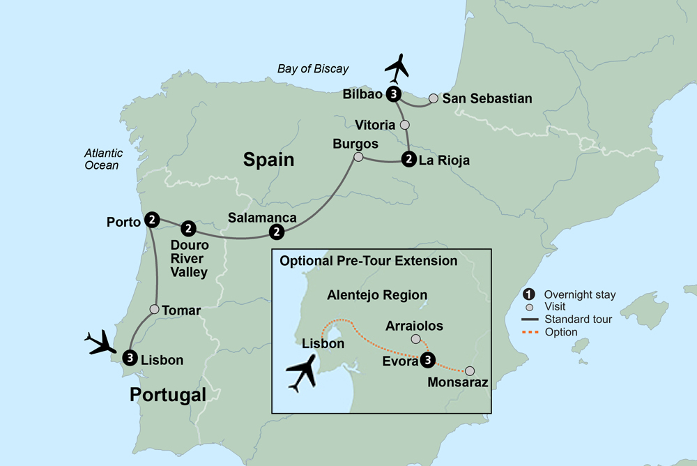 Flavors of Portugal & Spain featuring the Douro and Rioja Wine Regions