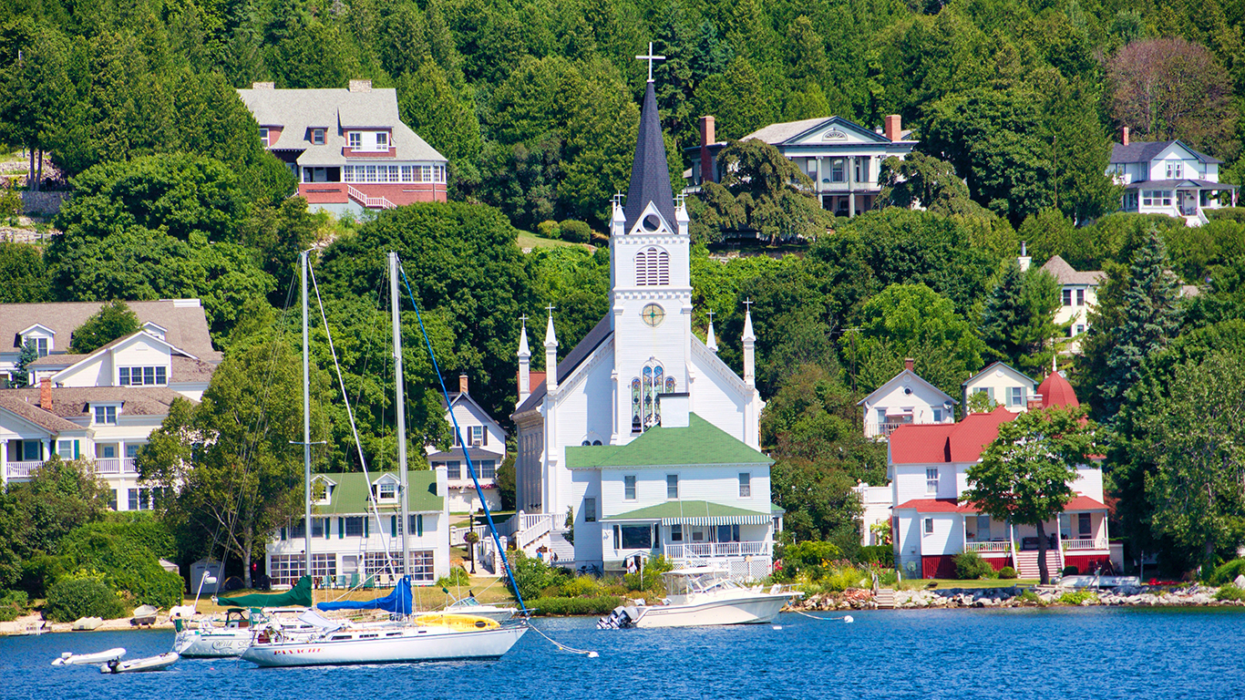 Mackinac Island featuring Tulip Time